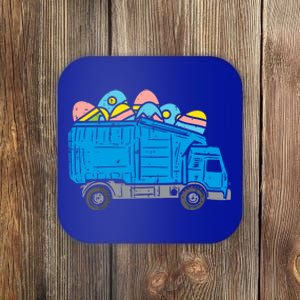 Garbage Truck Eggs Cute Easter Day Egg Hunting Gift Coaster