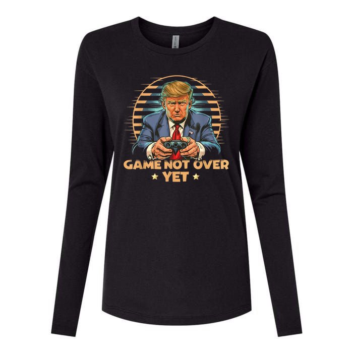 Gamer Trump Election Republican 2024 President Womens Cotton Relaxed Long Sleeve T-Shirt