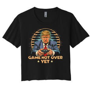 Gamer Trump Election Republican 2024 President Women's Crop Top Tee