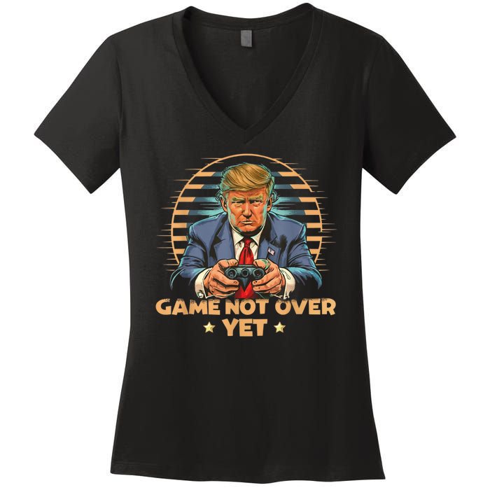 Gamer Trump Election Republican 2024 President Women's V-Neck T-Shirt