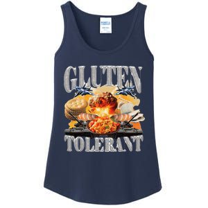 Gluten Tolerant Funny Sarcastic Gluten Tolerance Meme Humor Ladies Essential Tank