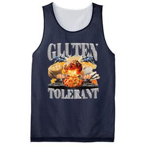 Gluten Tolerant Funny Sarcastic Gluten Tolerance Meme Humor Mesh Reversible Basketball Jersey Tank