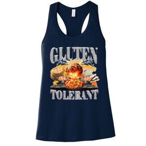 Gluten Tolerant Funny Sarcastic Gluten Tolerance Meme Humor Women's Racerback Tank