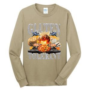 Gluten Tolerant Funny Sarcastic Gluten Tolerance Meme Humor Tall Long Sleeve T-Shirt