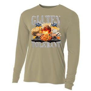 Gluten Tolerant Funny Sarcastic Gluten Tolerance Meme Humor Cooling Performance Long Sleeve Crew