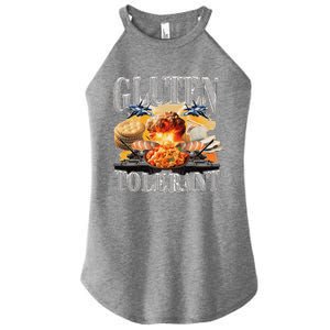 Gluten Tolerant Funny Sarcastic Gluten Tolerance Meme Humor Women's Perfect Tri Rocker Tank