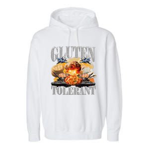 Gluten Tolerant Funny Sarcastic Gluten Tolerance Meme Humor Garment-Dyed Fleece Hoodie