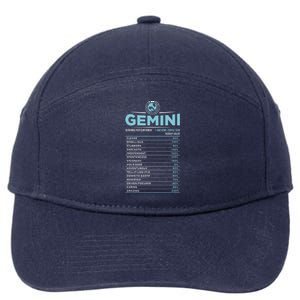 Gemini Traits Facts Horoscope Zodiac Astrological Sign 7-Panel Snapback Hat