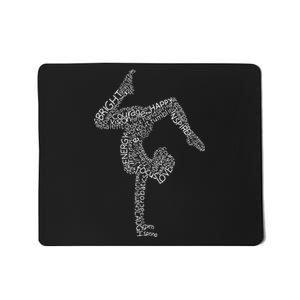 Gymnastics Typography Funny Gymnast Handstand Women Gift Mousepad