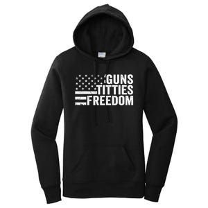 Guns Titties & Freedom Mens Funny Drinking Usa Flag Pullover Hoodie Women's Pullover Hoodie