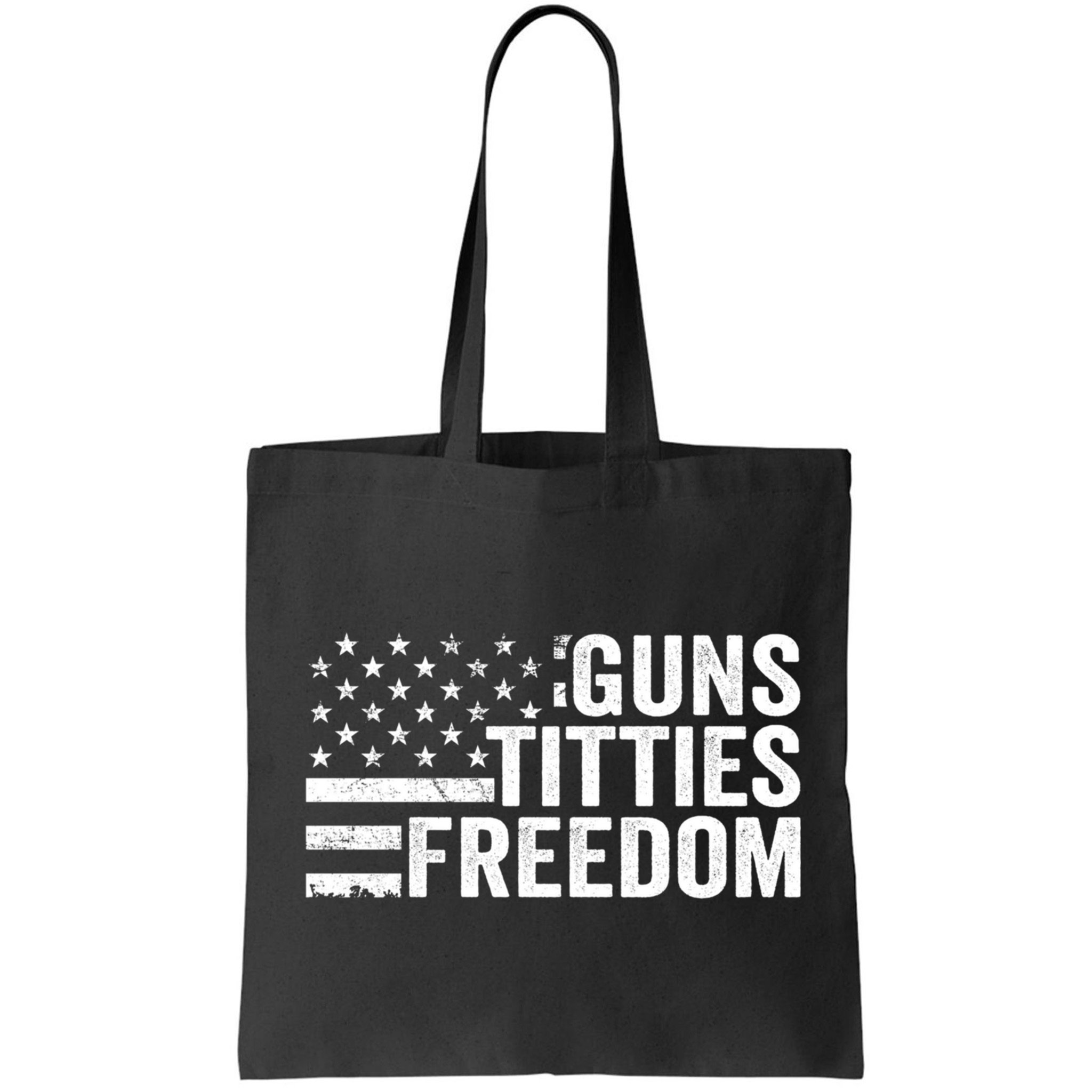 Guns Titties & Freedom Mens Funny Drinking Usa Flag Pullover Hoodie Bag