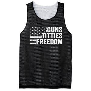 Guns Titties & Freedom Mens Funny Drinking Usa Flag Pullover Hoodie Mesh Reversible Basketball Jersey Tank