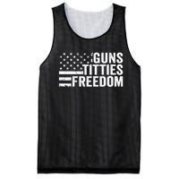 Guns Titties & Freedom Mens Funny Drinking Usa Flag Pullover Hoodie Mesh Reversible Basketball Jersey Tank