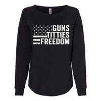 Guns Titties & Freedom Mens Funny Drinking Usa Flag Pullover Hoodie Womens California Wash Sweatshirt