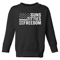 Guns Titties & Freedom Mens Funny Drinking Usa Flag Pullover Hoodie Toddler Sweatshirt