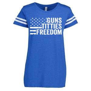 Guns Titties & Freedom Mens Funny Drinking Usa Flag Pullover Hoodie Enza Ladies Jersey Football T-Shirt