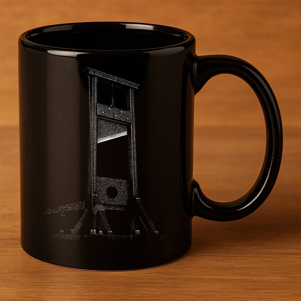 Guillotine Time French Revolution Guillotine 11oz C Handle Ceramic Mug