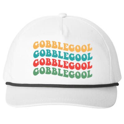 Gobblegool Turkey Funny Colorful Groovy Thanksgiving Snapback Five-Panel Rope Hat