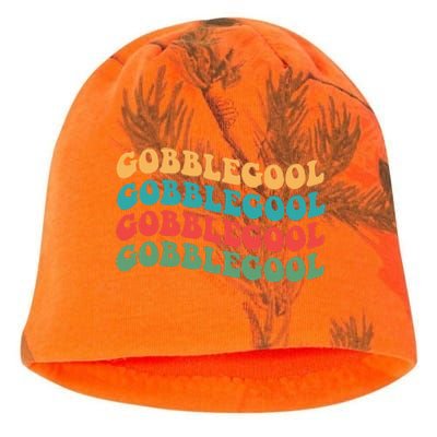 Gobblegool Turkey Funny Colorful Groovy Thanksgiving Kati - Camo Knit Beanie