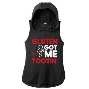 Gluten Tootin Funny Gluten Free Joke Design Gluten Jokes Ladies PosiCharge Tri-Blend Wicking Draft Hoodie Tank