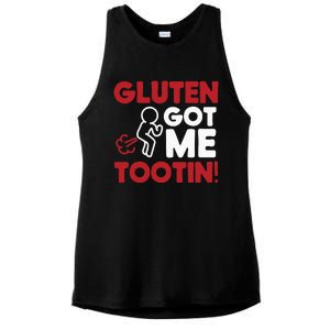 Gluten Tootin Funny Gluten Free Joke Design Gluten Jokes Ladies PosiCharge Tri-Blend Wicking Tank