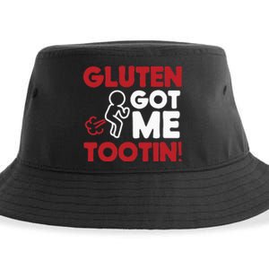 Gluten Tootin Funny Gluten Free Joke Design Gluten Jokes Sustainable Bucket Hat