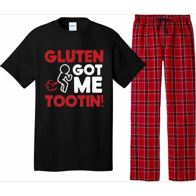 Gluten Tootin Funny Gluten Free Joke Design Gluten Jokes Pajama Set