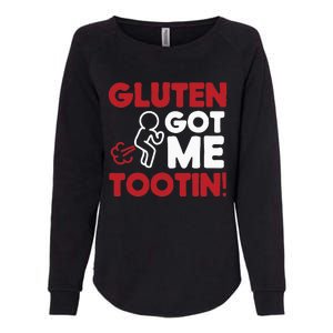 Gluten Tootin Funny Gluten Free Joke Design Gluten Jokes Womens California Wash Sweatshirt