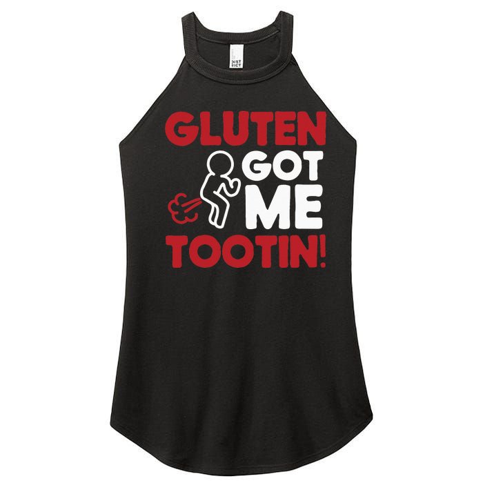 Gluten Tootin Funny Gluten Free Joke Design Gluten Jokes Women's Perfect Tri Rocker Tank