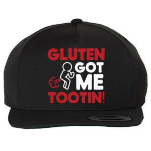 Gluten Tootin Funny Gluten Free Joke Design Gluten Jokes Wool Snapback Cap