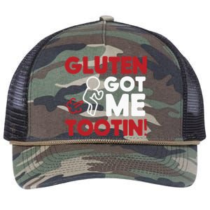 Gluten Tootin Funny Gluten Free Joke Design Gluten Jokes Retro Rope Trucker Hat Cap