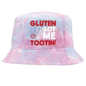 Gluten Tootin Funny Gluten Free Joke Design Gluten Jokes Tie-Dyed Bucket Hat