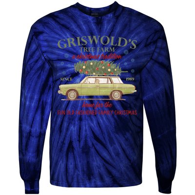 GriswoldS Tree Farm A Christmas Tradition Home For Family Christmas Tie-Dye Long Sleeve Shirt