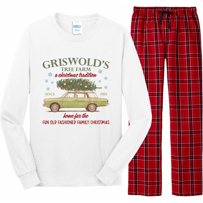 GriswoldS Tree Farm A Christmas Tradition Home For Family Christmas Long Sleeve Pajama Set