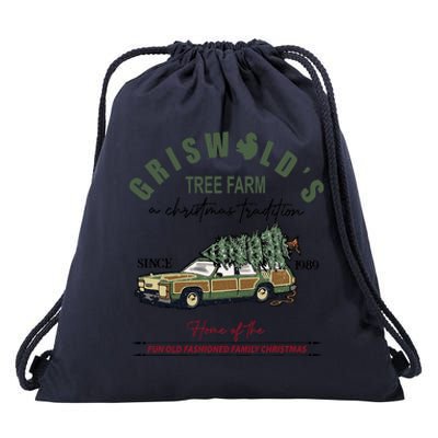 Griswold's Tree Farm Since 1989 Christmas Holiday Gift Drawstring Bag