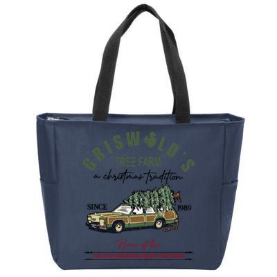 Griswold's Tree Farm Since 1989 Christmas Holiday Gift Zip Tote Bag