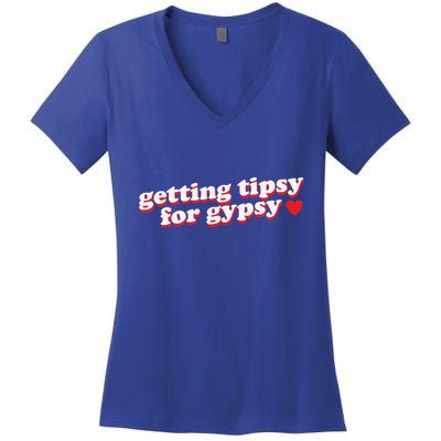 Getting Tipsy For Gypsy Iconic Slogan Gypsy Rose Blanchard Women's V-Neck T-Shirt