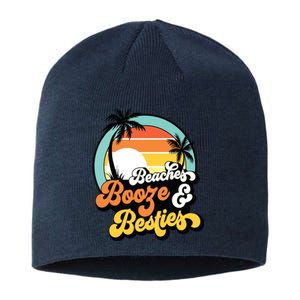 Girl Trip Funny Matching Beaches Booze Besties Best Friends Sustainable Beanie