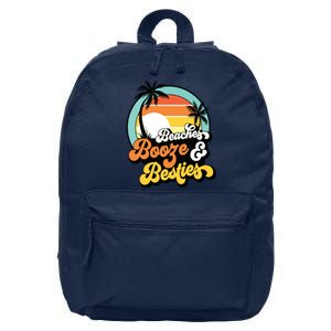 Girl Trip Funny Matching Beaches Booze Besties Best Friends 16 in Basic Backpack