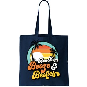 Girl Trip Funny Matching Beaches Booze Besties Best Friends Tote Bag