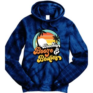 Girl Trip Funny Matching Beaches Booze Besties Best Friends Tie Dye Hoodie