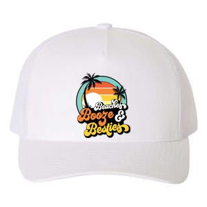 Girl Trip Funny Matching Beaches Booze Besties Best Friends Yupoong Adult 5-Panel Trucker Hat