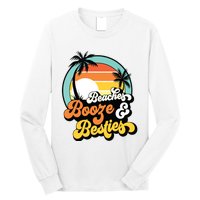 Girl Trip Funny Matching Beaches Booze Besties Best Friends Long Sleeve Shirt