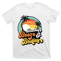 Girl Trip Funny Matching Beaches Booze Besties Best Friends T-Shirt