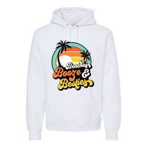 Girl Trip Funny Matching Beaches Booze Besties Best Friends Premium Hoodie