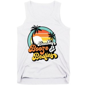 Girl Trip Funny Matching Beaches Booze Besties Best Friends Tank Top