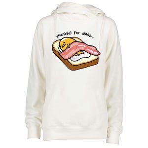 Gudetama Thankful For Sleep Toasty Womens Funnel Neck Pullover Hood