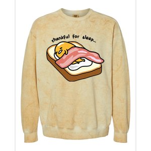 Gudetama Thankful For Sleep Toasty Colorblast Crewneck Sweatshirt