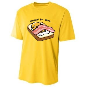 Gudetama Thankful For Sleep Toasty Performance Sprint T-Shirt