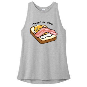 Gudetama Thankful For Sleep Toasty Ladies PosiCharge Tri-Blend Wicking Tank